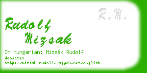 rudolf mizsak business card
