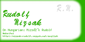 rudolf mizsak business card